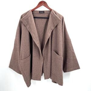 Eskandar Brown 100% Cashmere Oversized Boxy Jacket Womens Size 1